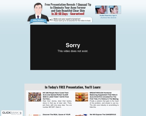 Acne No More Video – Heal Acne In 7 Days Acne No More Video – Heal Acne In 7 Days