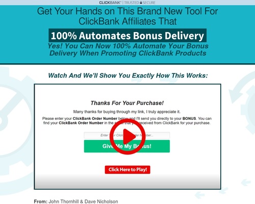 ClickBank Bonus Automator — ClickBank Bonus Automator