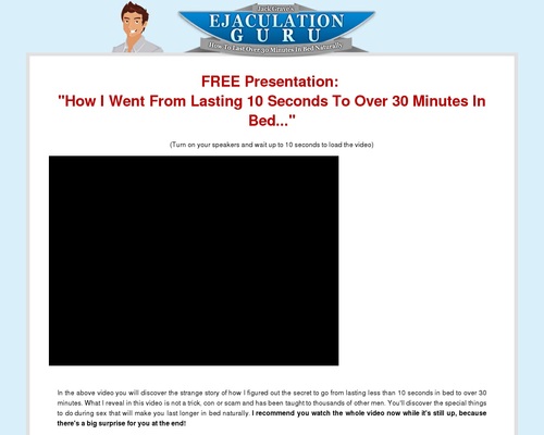 Ejaculation Guru: How To Last Over 30 Minutes In Bed Naturally Ejaculation Guru: How To Last Over 30 Minutes In Bed Naturally