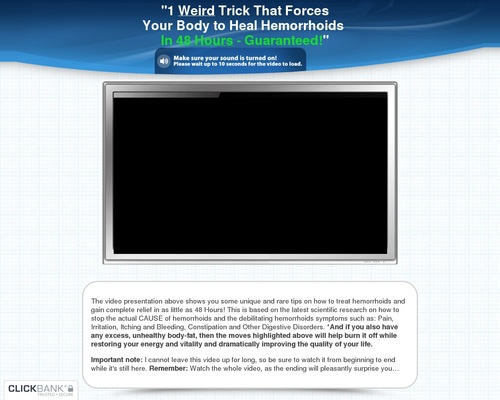 Hemorrhoid No More Video – Heal Hemorrhoids in 48 Hours Hemorrhoid No More Video – Heal Hemorrhoids in 48 Hours