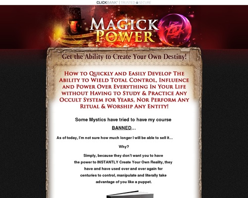 Get the Ultimate Magick Power…the Ability to Define Your Own Destiny! Get the Ultimate Magick Power…the Ability to Define Your Own Destiny!